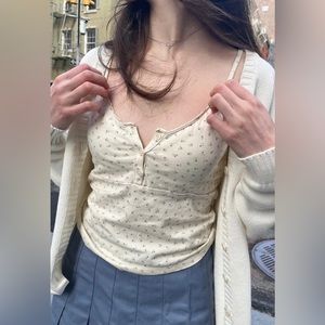 Brandy melville floral Tiffany tank